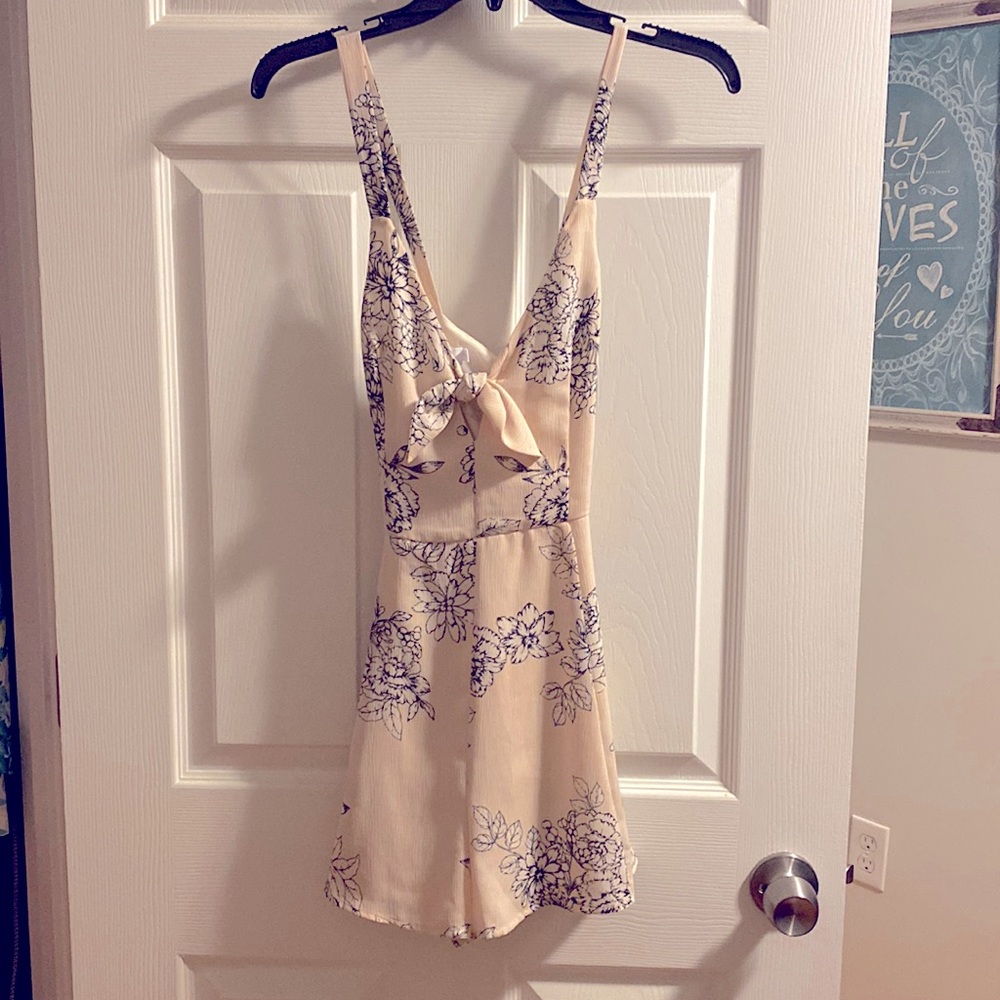 Hanging Gardens Pale Pink Floral Print Romper